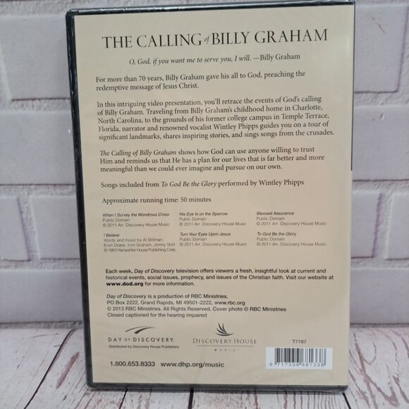 The CALLING of BILLY GRAHAM (DVD, 2013) Hosted Wintley Phipps, Sealed, NEW - Picture 2 of 5